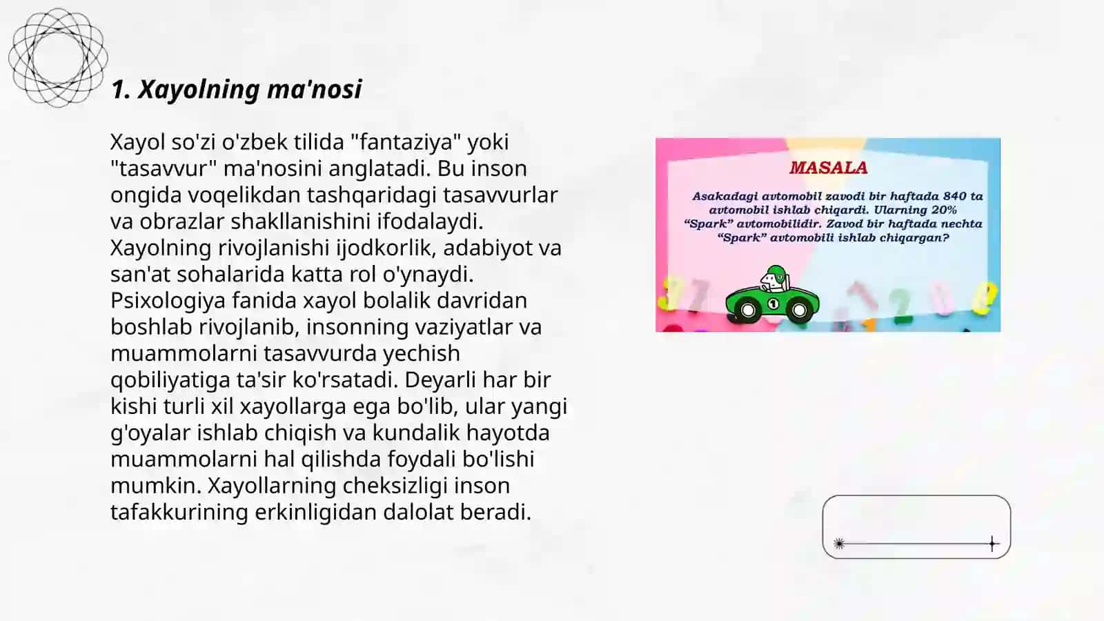 Xayol haqida tushuncha 3