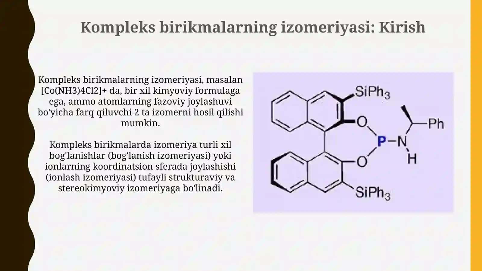 Kompleks birikmalar izomeriyasi 3