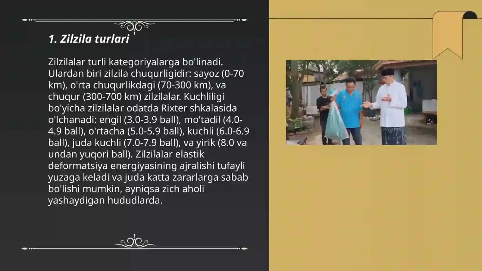 Zilzila va ularda aholining harakatlnishi 3