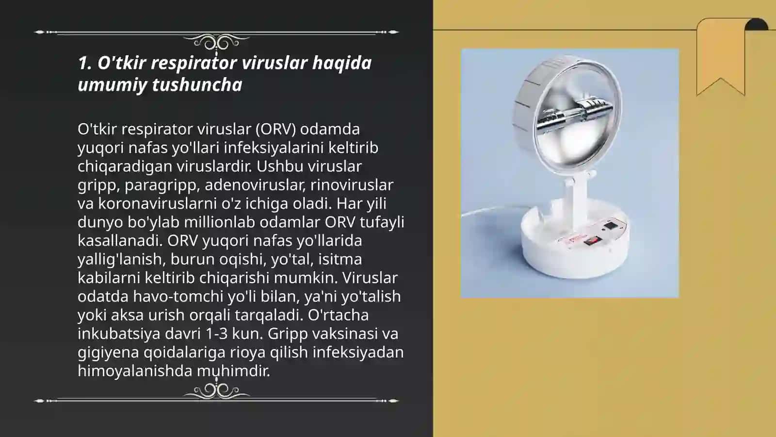 O'tkir respirator virus 3