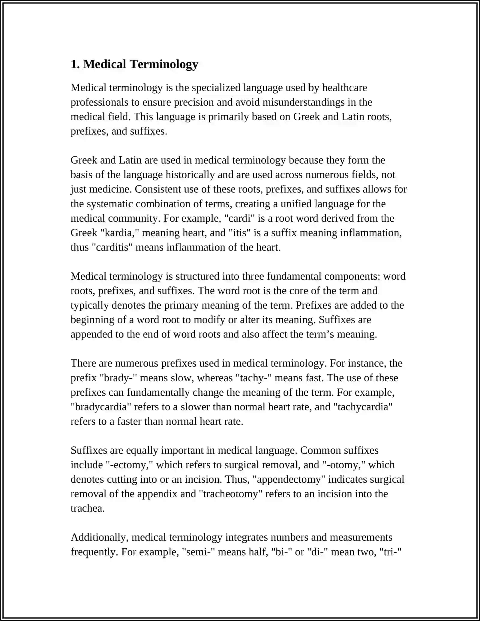 MEDICINE LANGUAGE 3