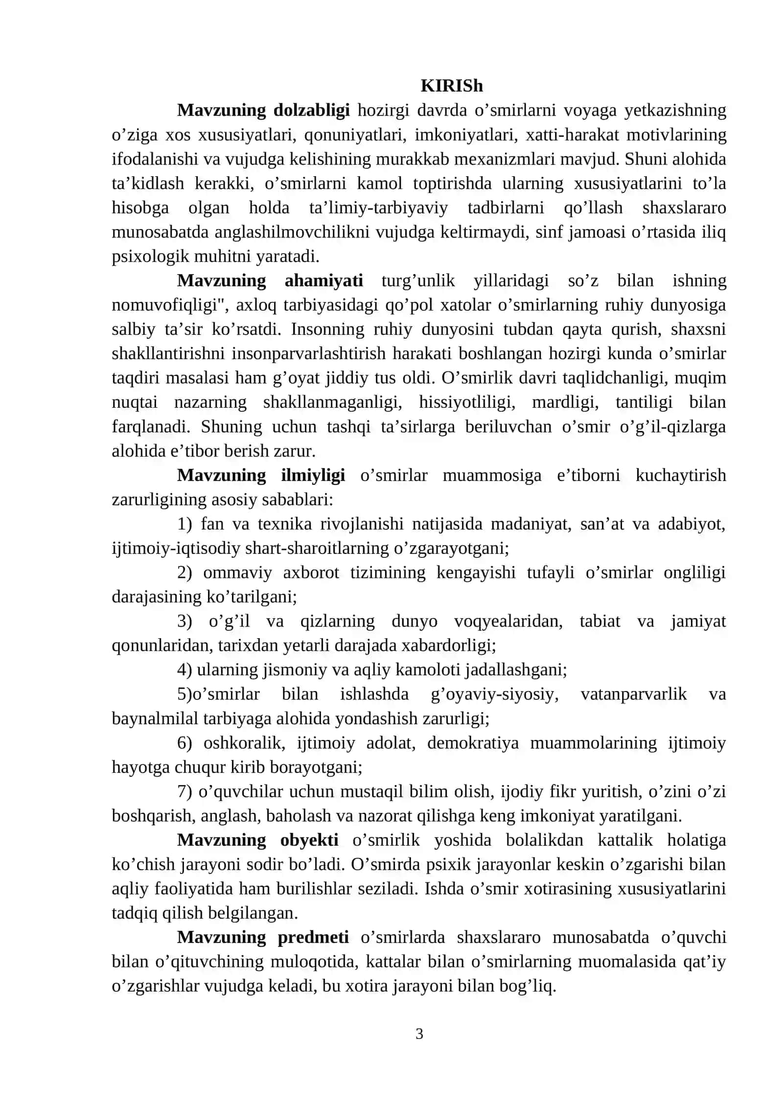 XOTIRA XUSUSIYATLARI 3