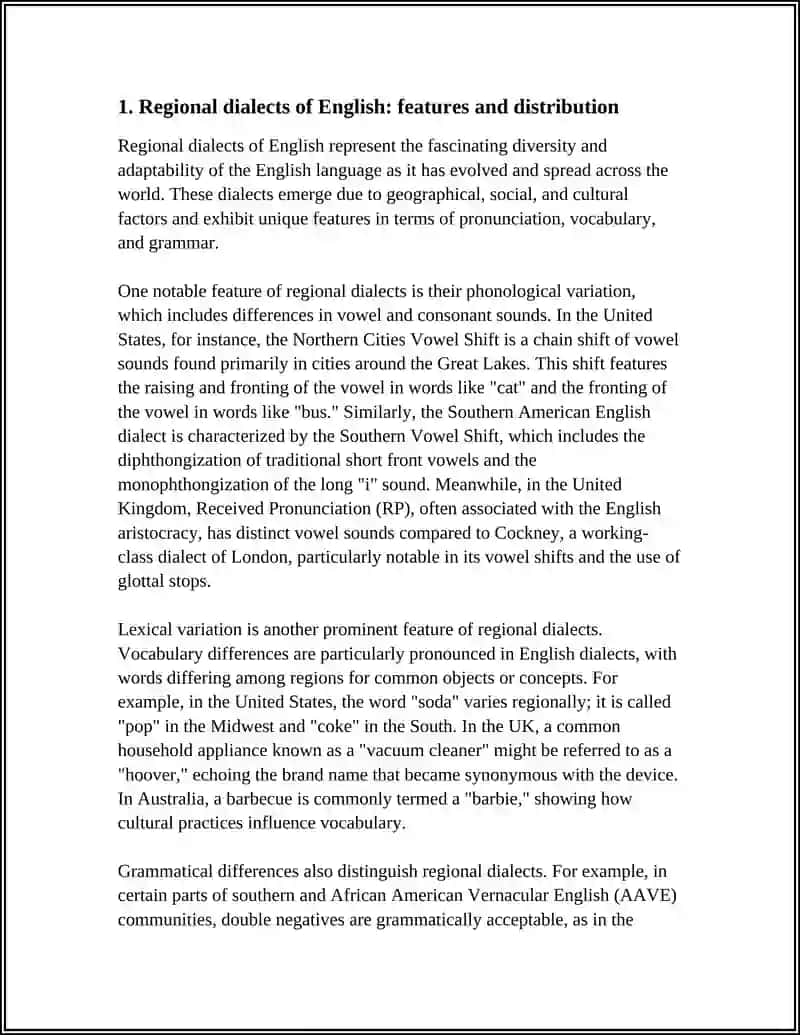 Regional Dialects of English 3