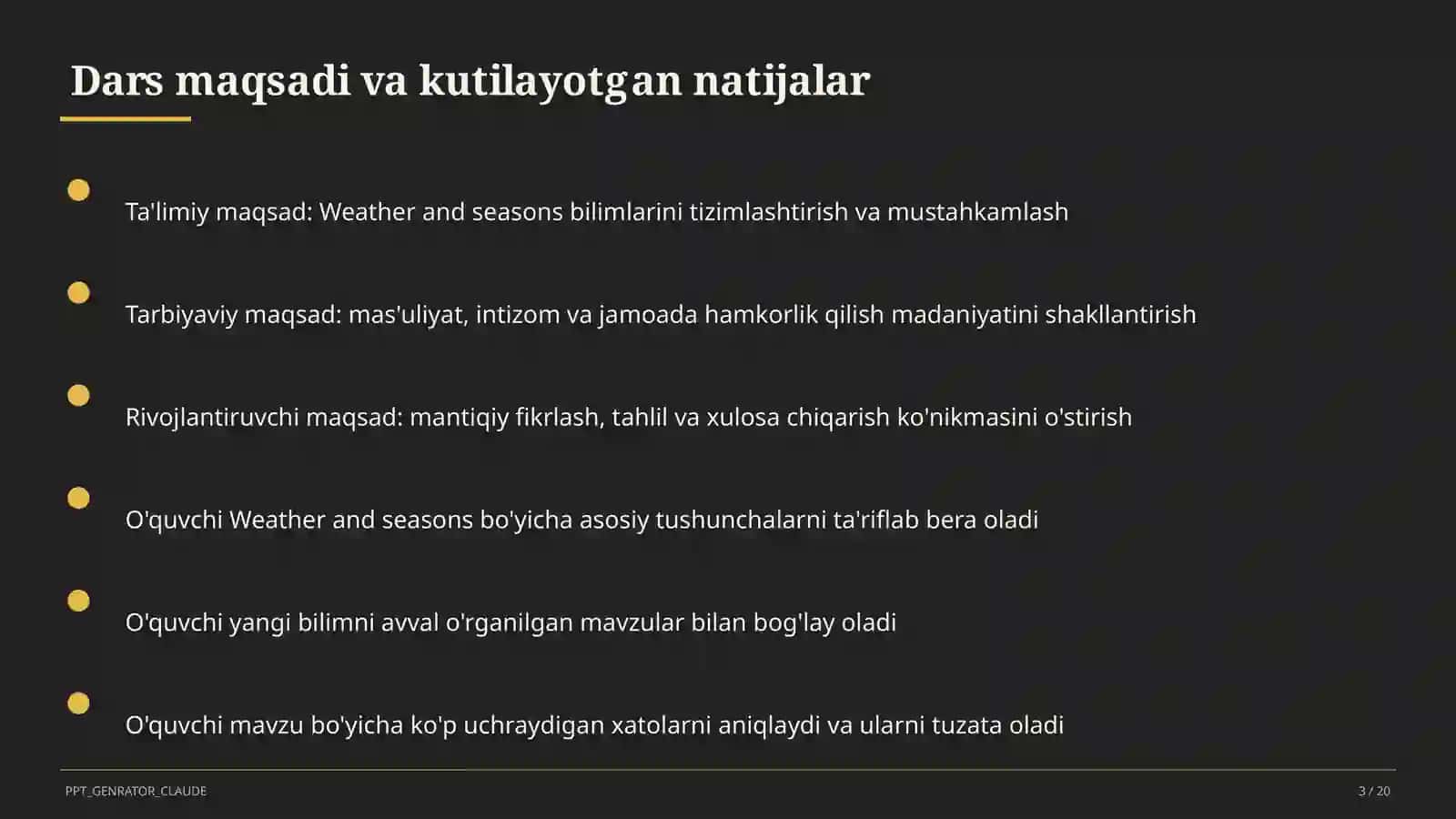 Weather and seasons (4-sinf) 3