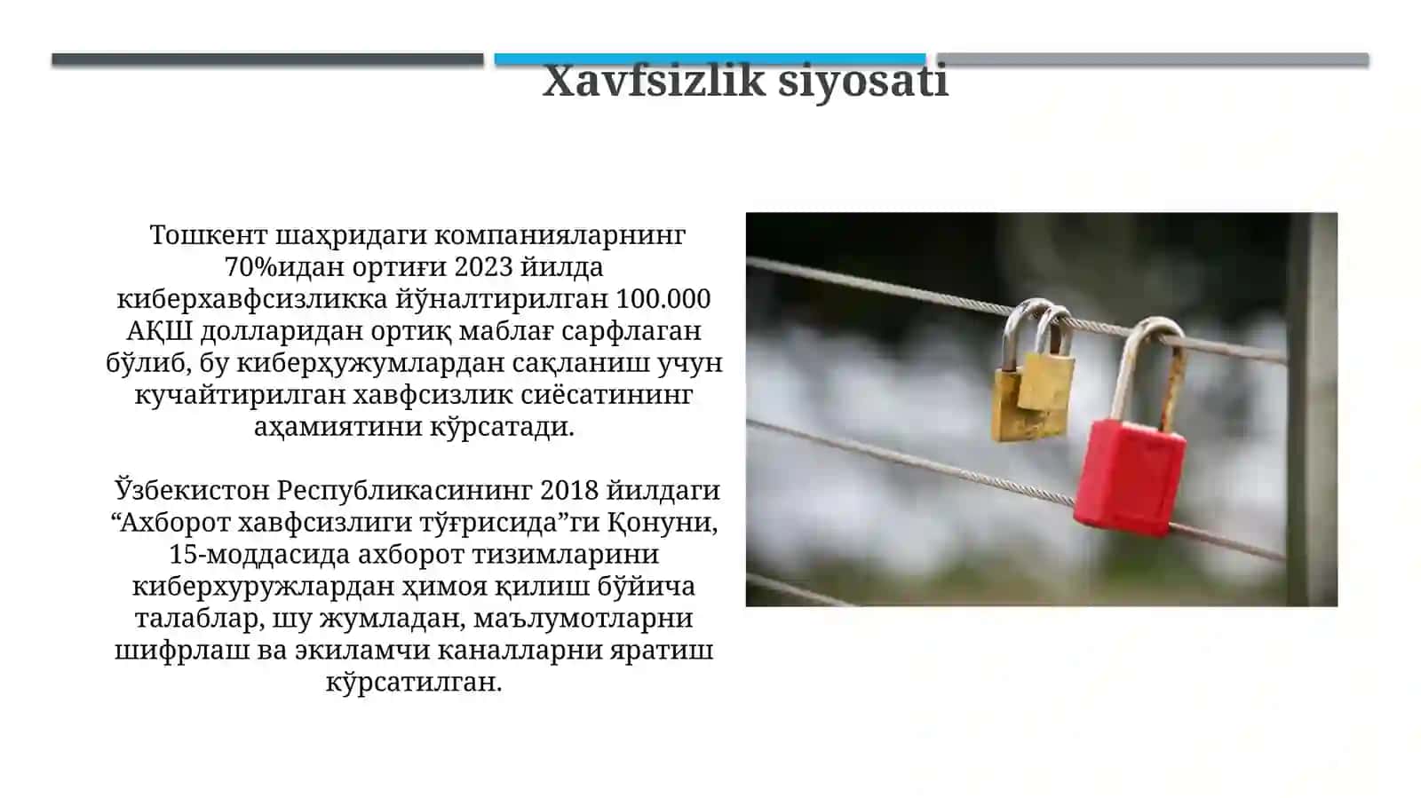 Axborot xurujlari va internetdagi tahdidlardan himoyalanish 3