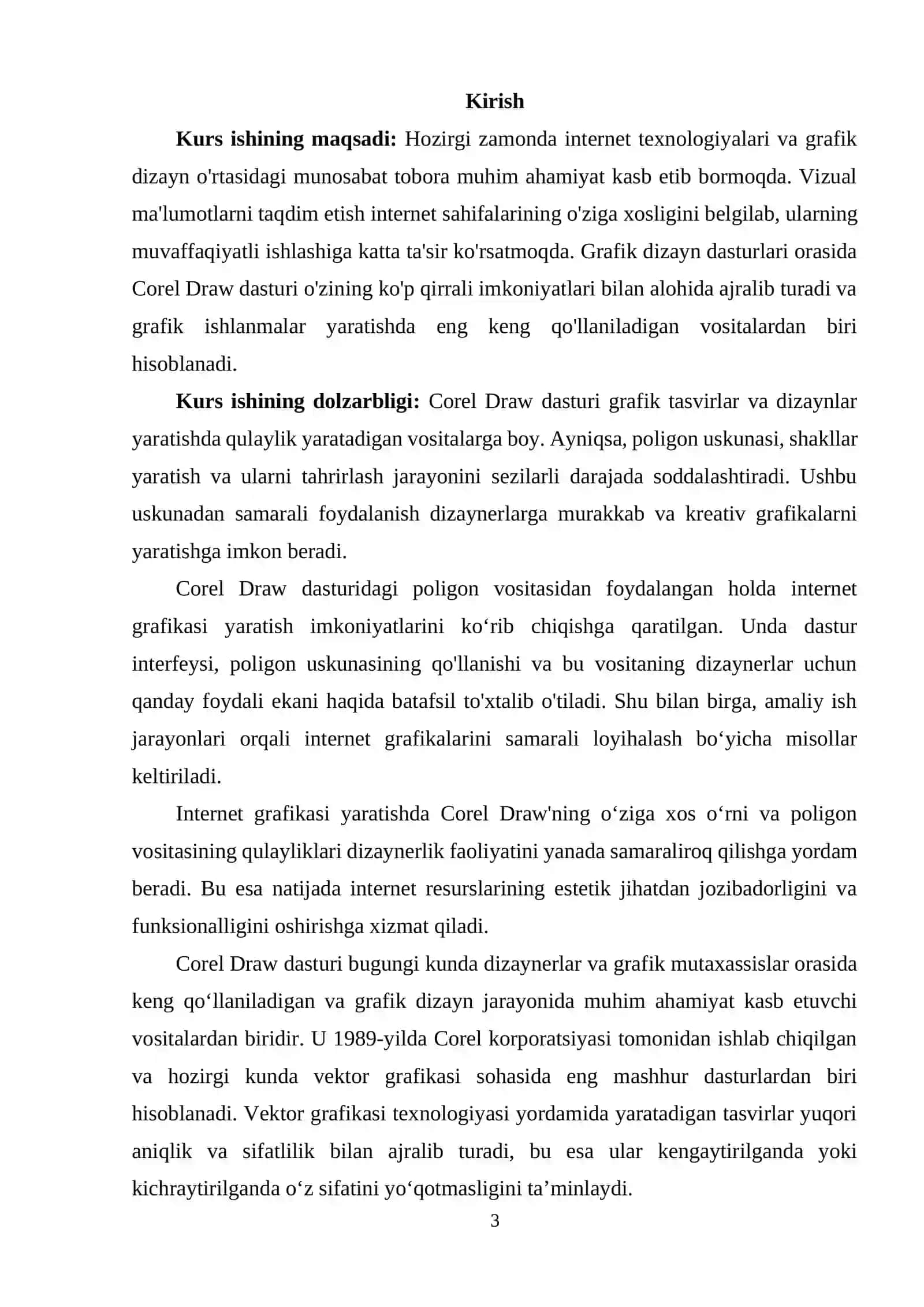 Corel DRAWNING POLYGON USKUNASIDA INTERNET GRAFIKASINI YARATISH 3
