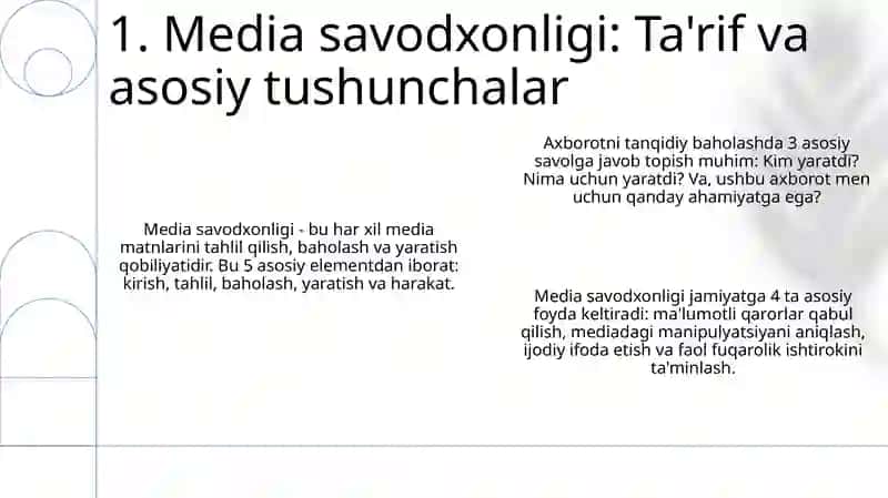 Mediasavodxonlikni jamiyatdagi oʻrni 3