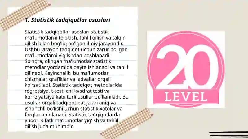 Statistik tadqiqotlar asoslari 3