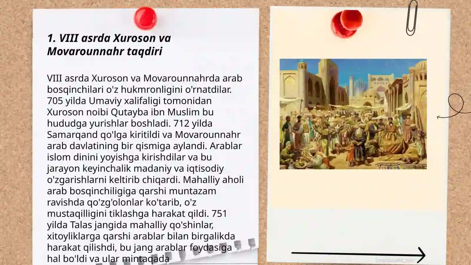 VIII asrda Xuroson va Movarounnahr 3