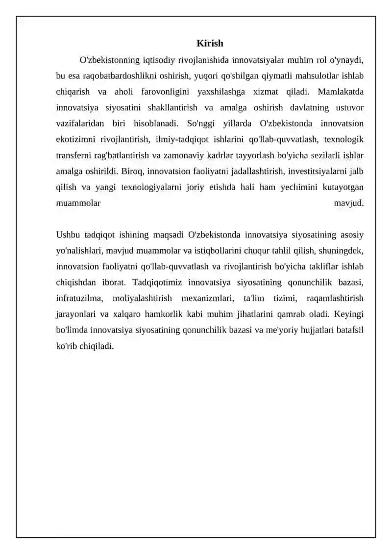 O'zbekistonning innovatsion siyosati 3