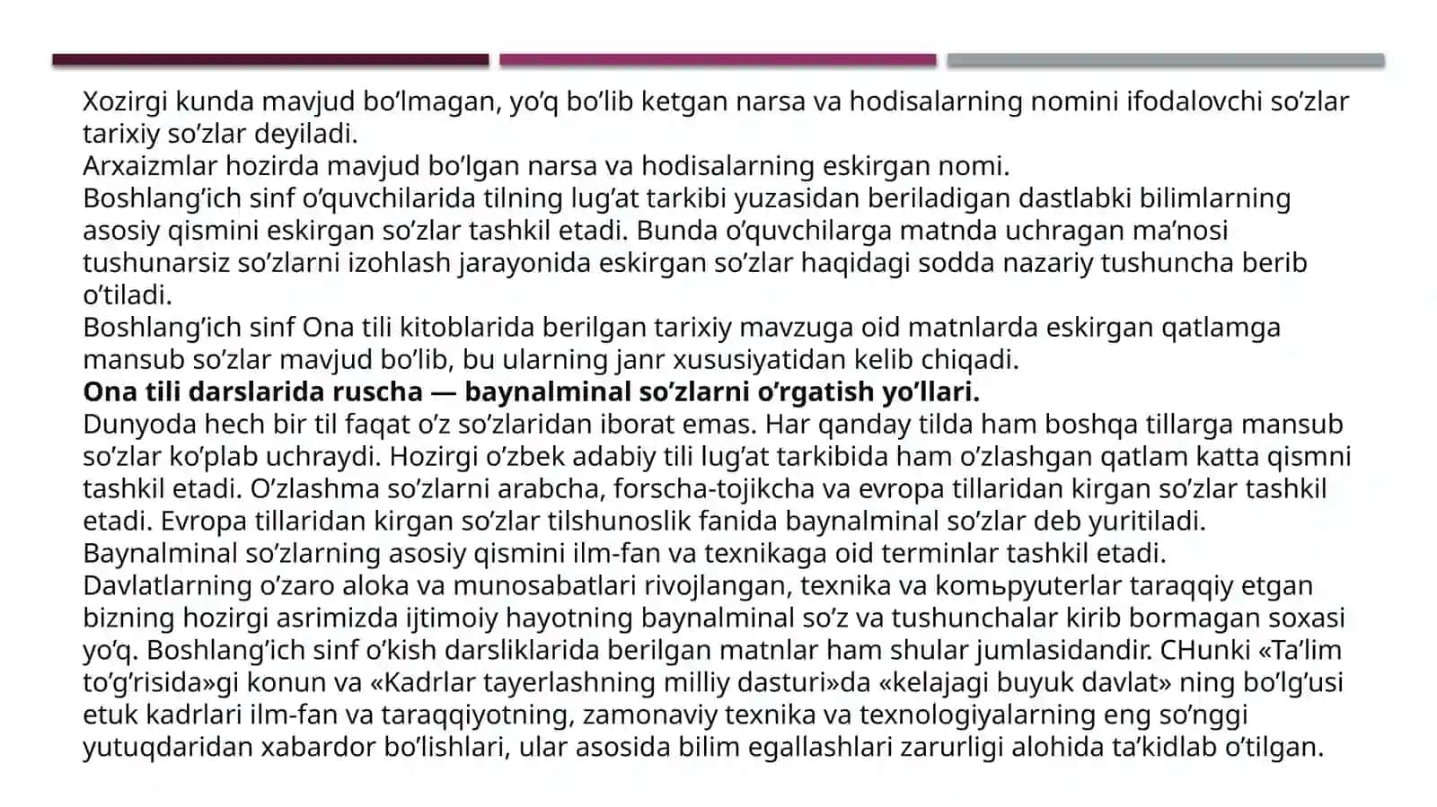 Eskirgan so’zlar 3