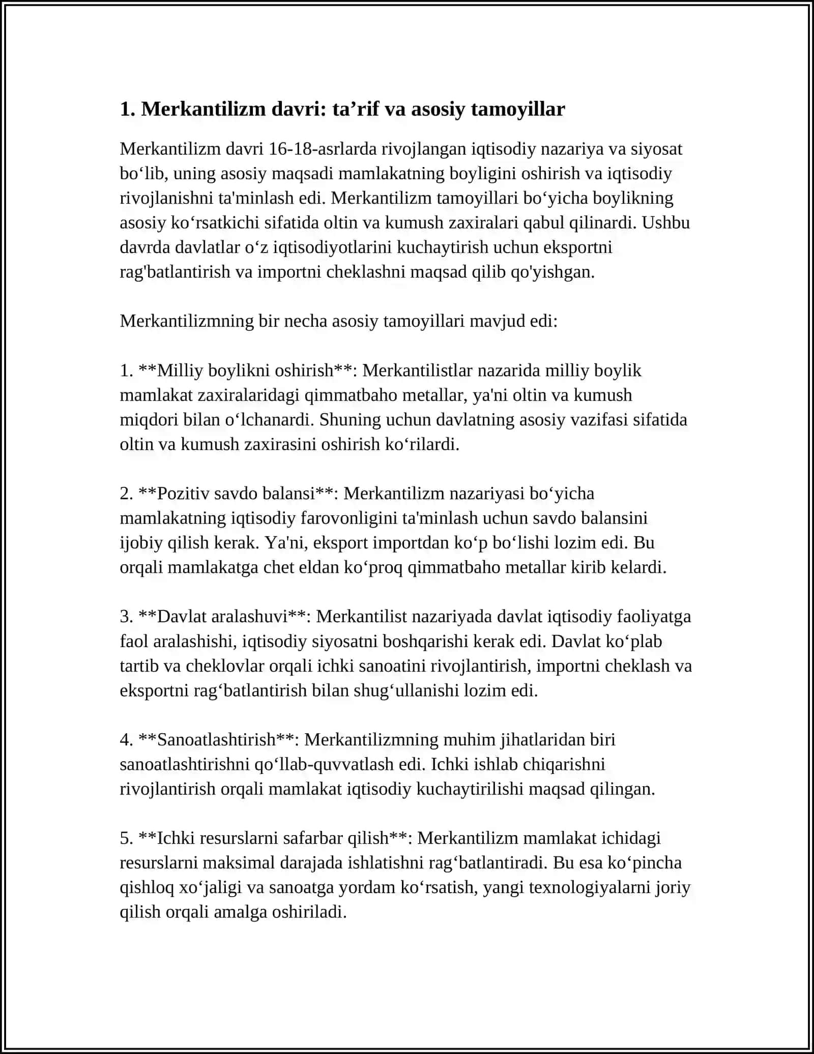 MERKANTALIZM DAVRI 3