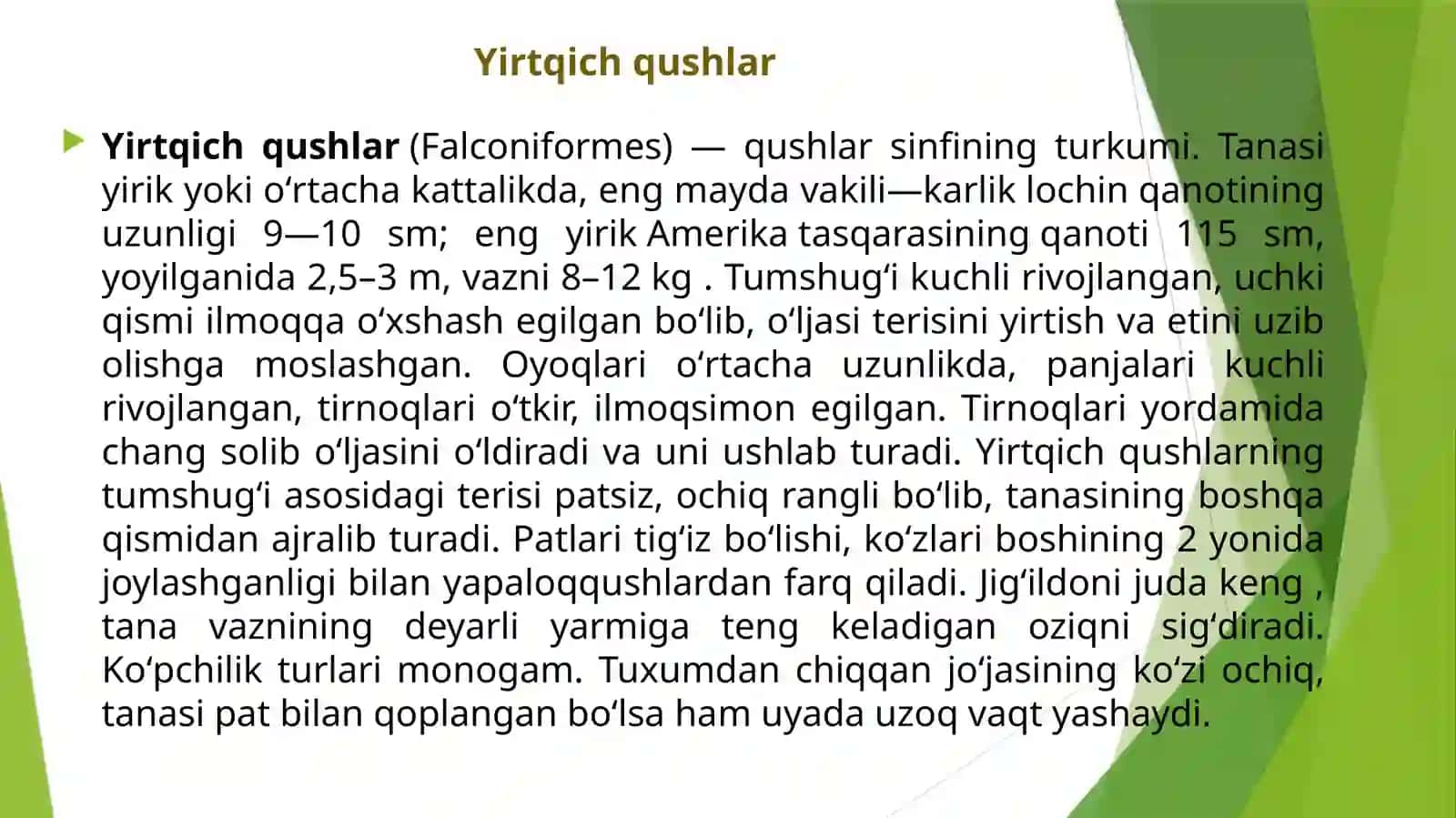 Oʻzbekistonda tarqalgan yirtqich qushlar va ularning tabiiy sanitarlar sifatidagi ahamiyati 3