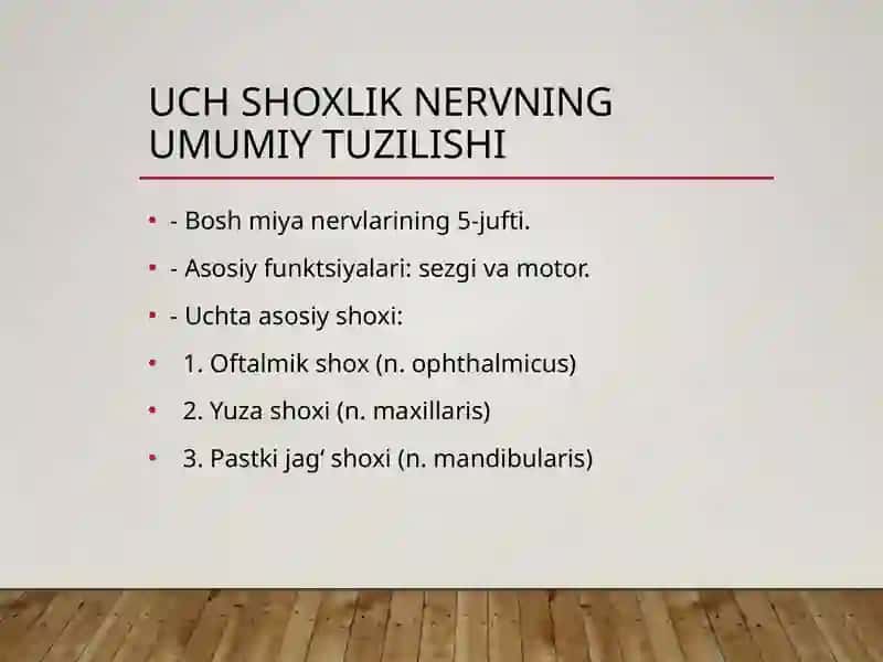Uch Shoxlik Nerv va Uning Vegetativ Tugunlari 3