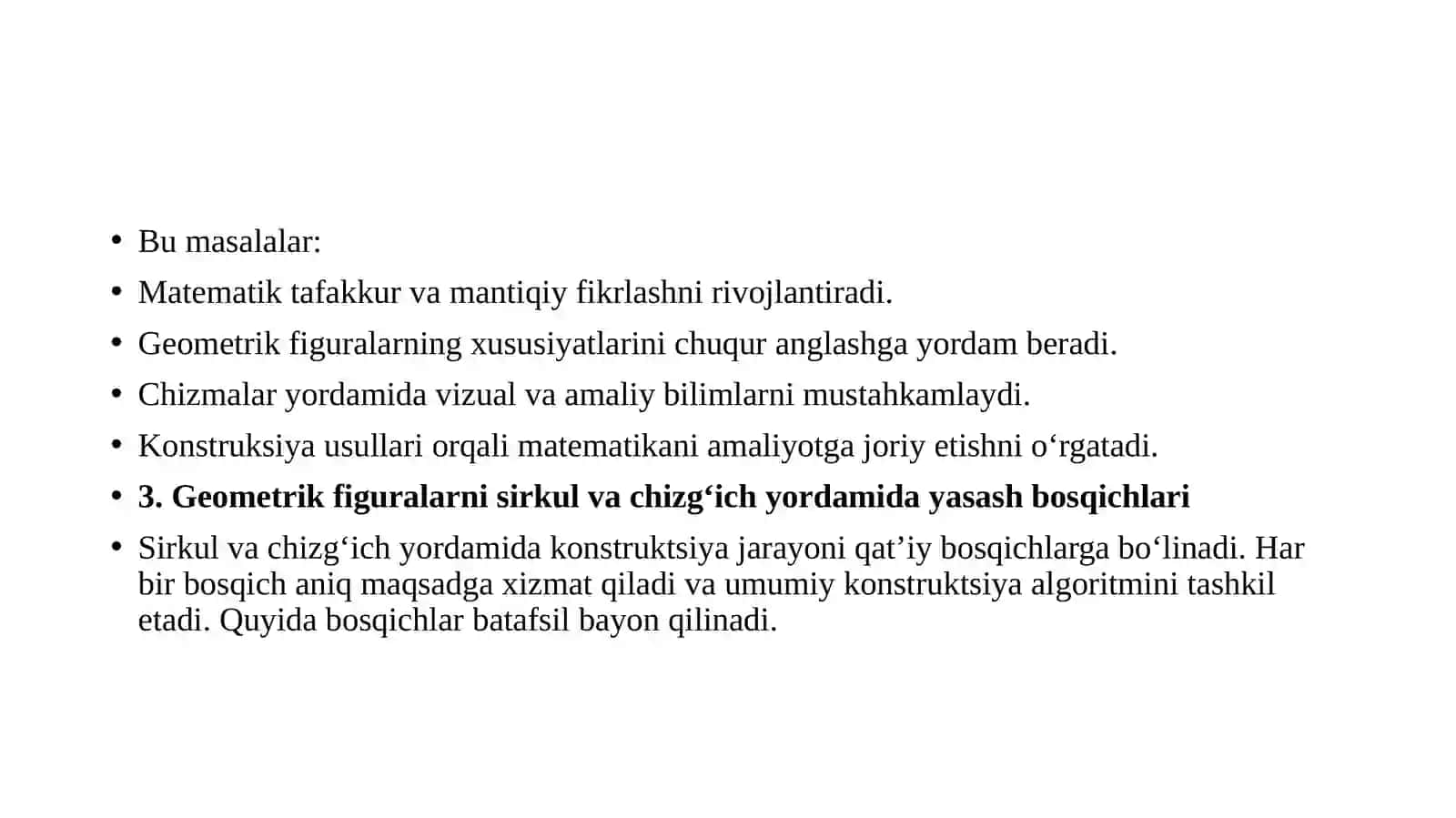 Geometrik masalalar 3