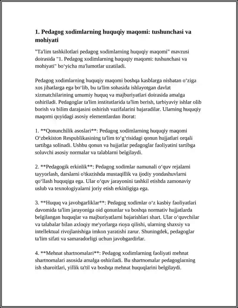 Pedagog xodimlarning huquqiy maqomi 3