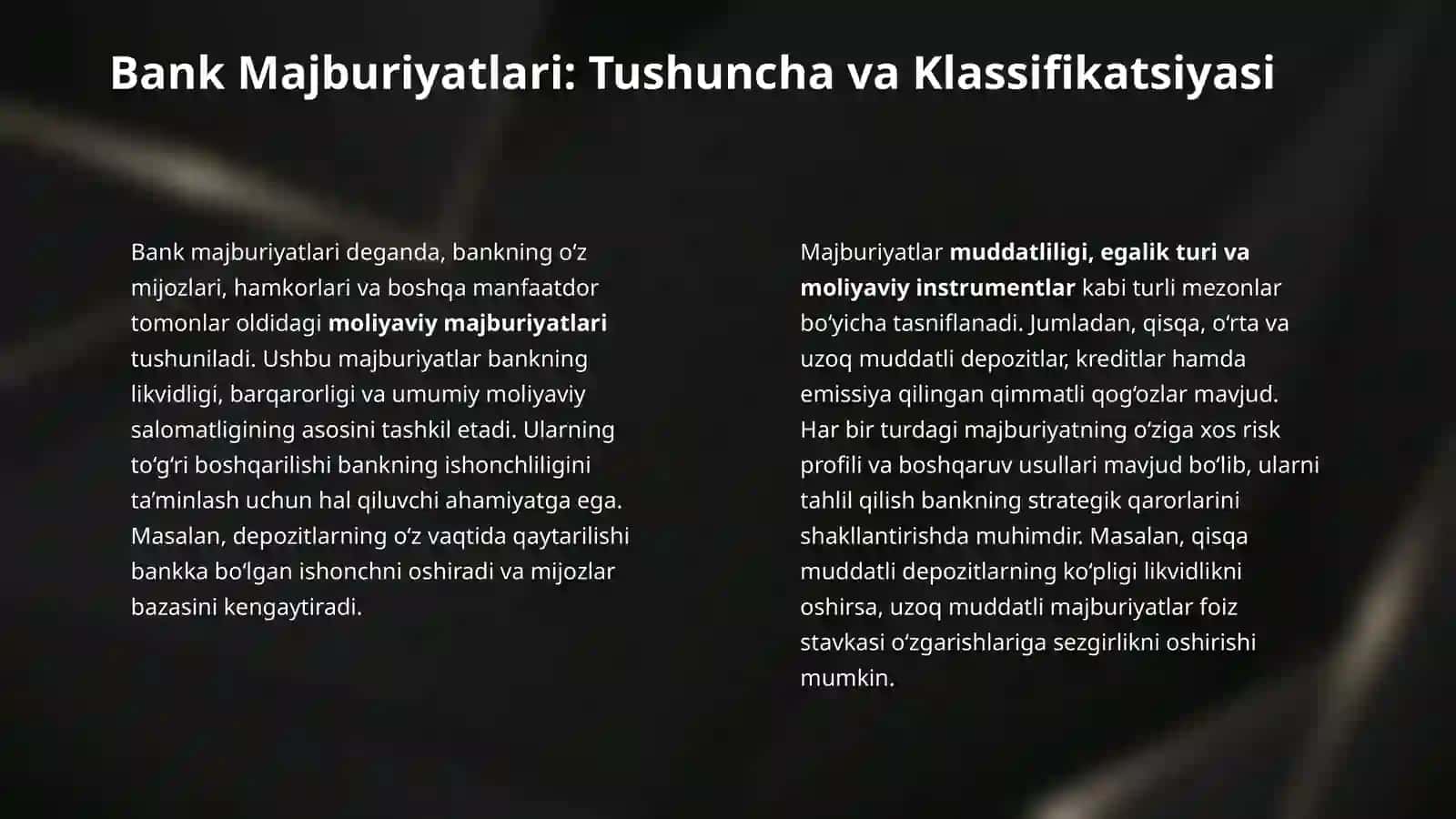 Bank majburiyatini boshqarish 3