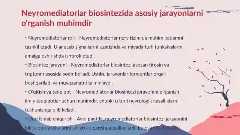 Neyromediatorlar biosintezi 3