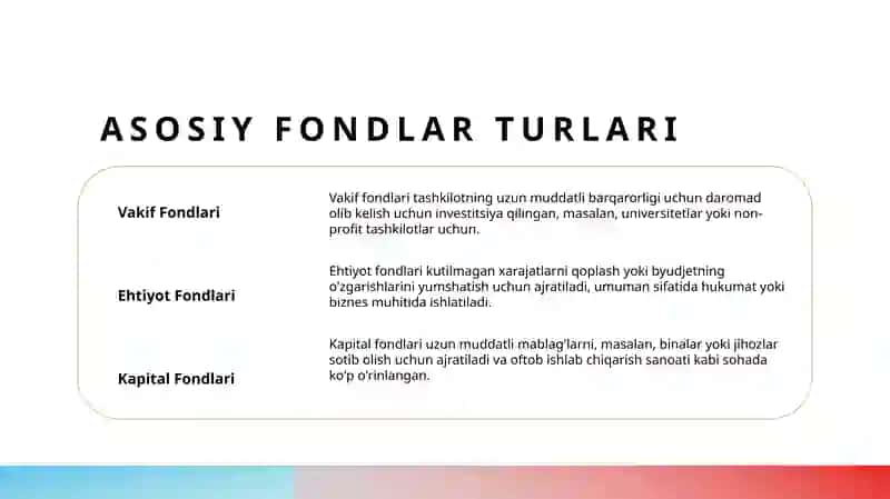Korxonaning asosiy fondlari 3