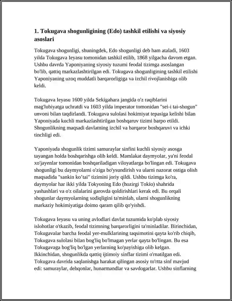 YAPONIYA 17-19 ASRLARDA DAVLAT TUZUMI 3