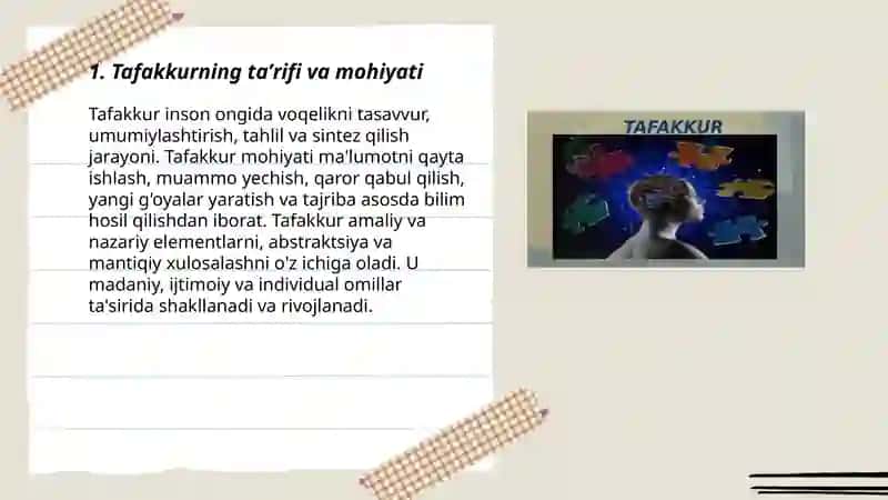 Tafakkur to'g'risida umumiy tushuncha 3