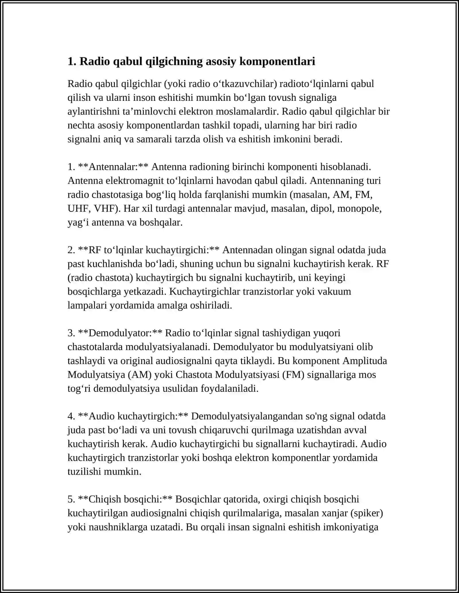 RADIO QABULGILGICH QURILMALARNING STRUKTURAVIY SXEMASI 3