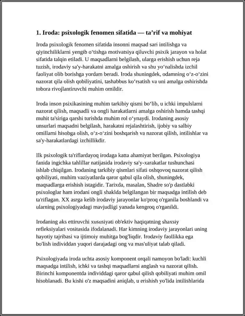 Iroda: Psixologik Fenomen Sifatida 3