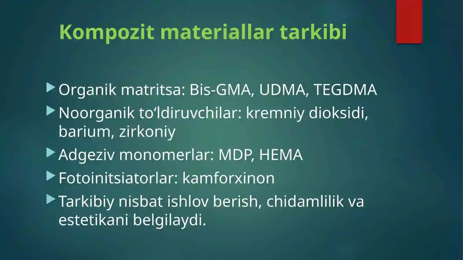 TISHLARNI RESTAVRATSIYASIDA KOMPOZIT PLOMBA ASHYOLARINI KILINIK QO’LLASH TAMOYILLARI 3