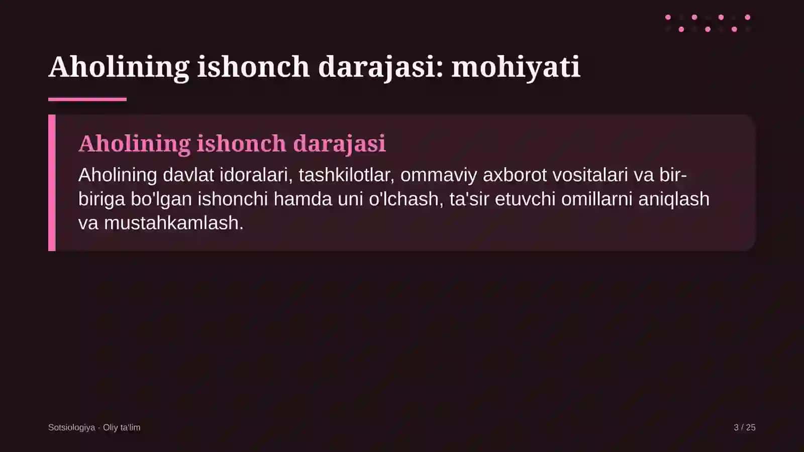 Echkichilikda aholining ishonch darajasi 3