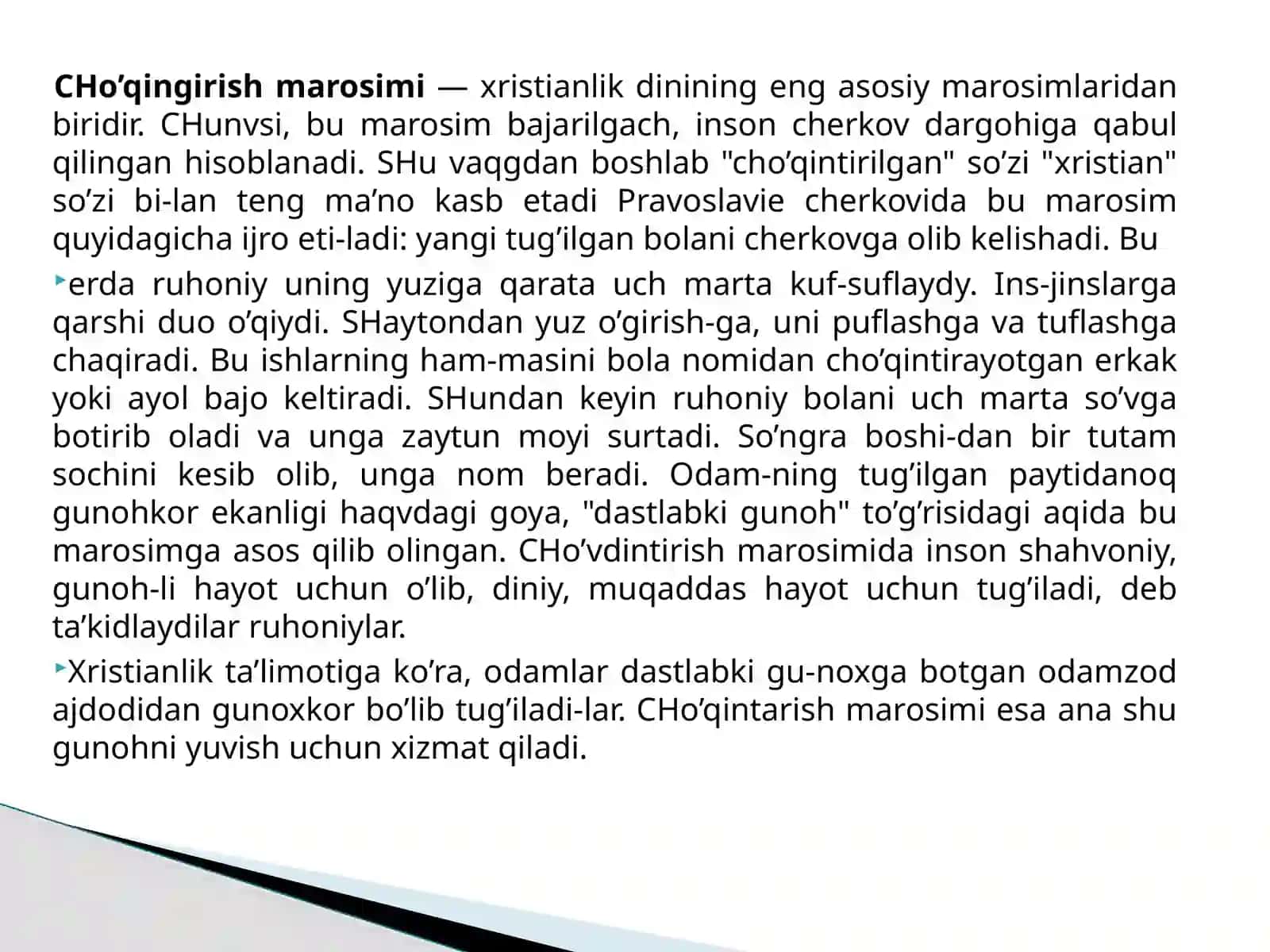 Xristianlikdinidagimarosimlar 3