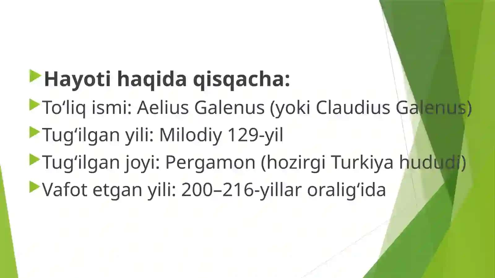 Galen va Gippokrat: ularning g’oyalari va amaliy faoliyati 3