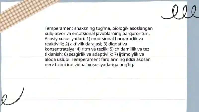 Temperament va uning nazariyalari 3