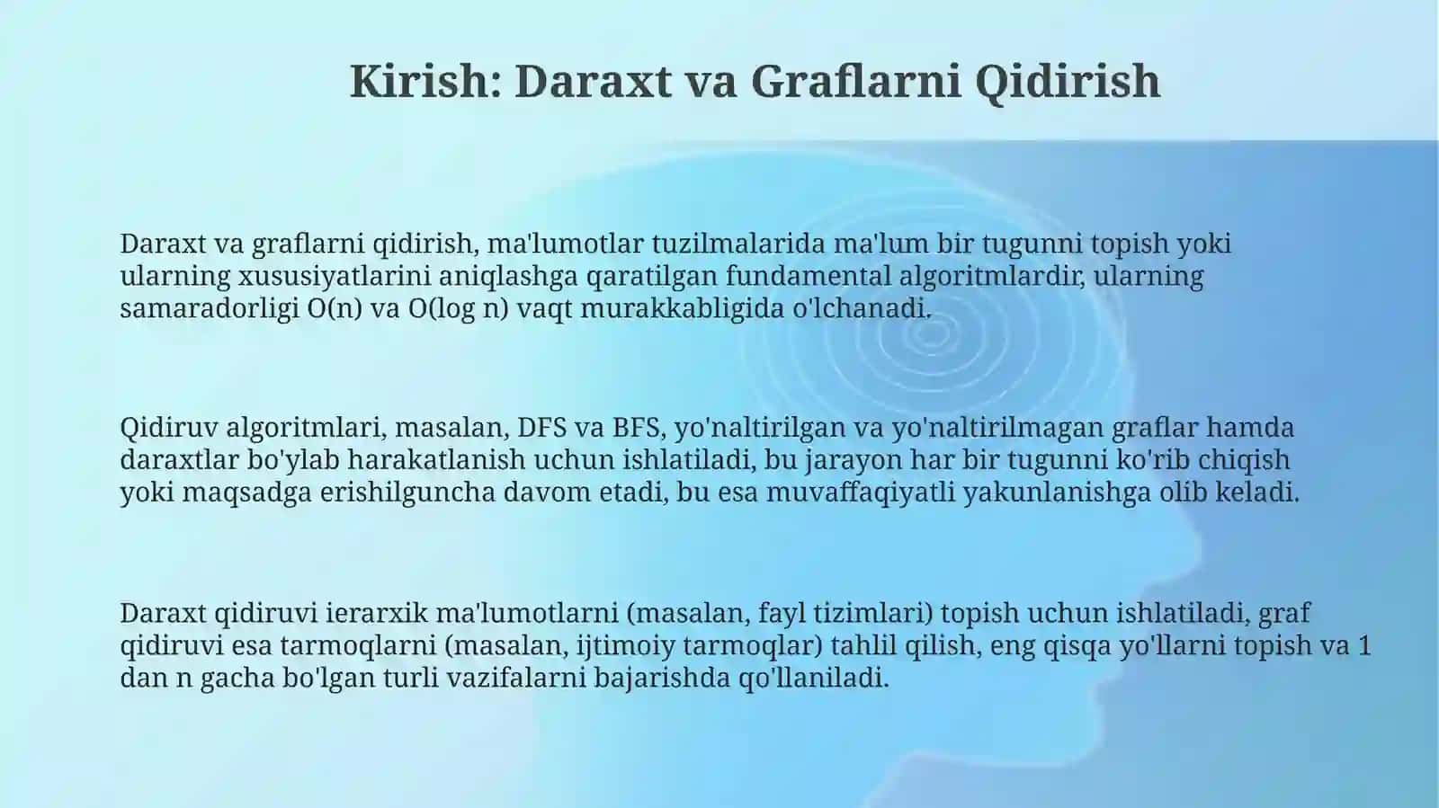 DFS va BFS: Ta'riflar, Algoritmlar va Farqlar 3