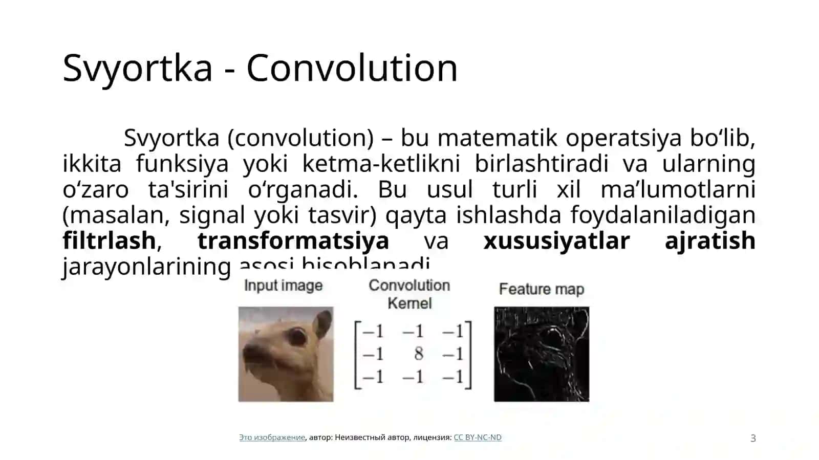 Tasvirlarda svyortka va korellyatsiya algoritmlari 3