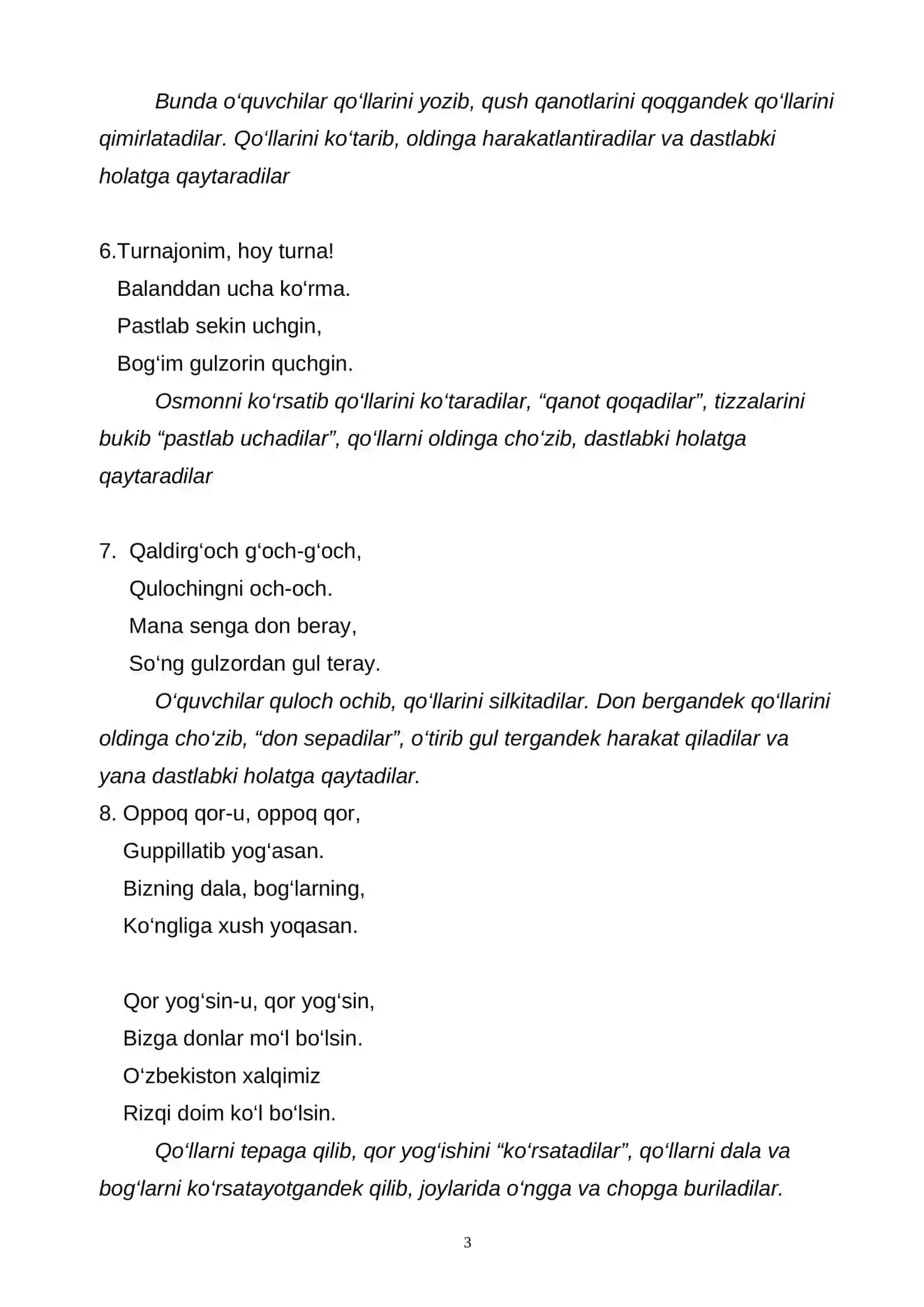 DAM OLISH DAQIQALARI UCHUN MASHQLAR 3
