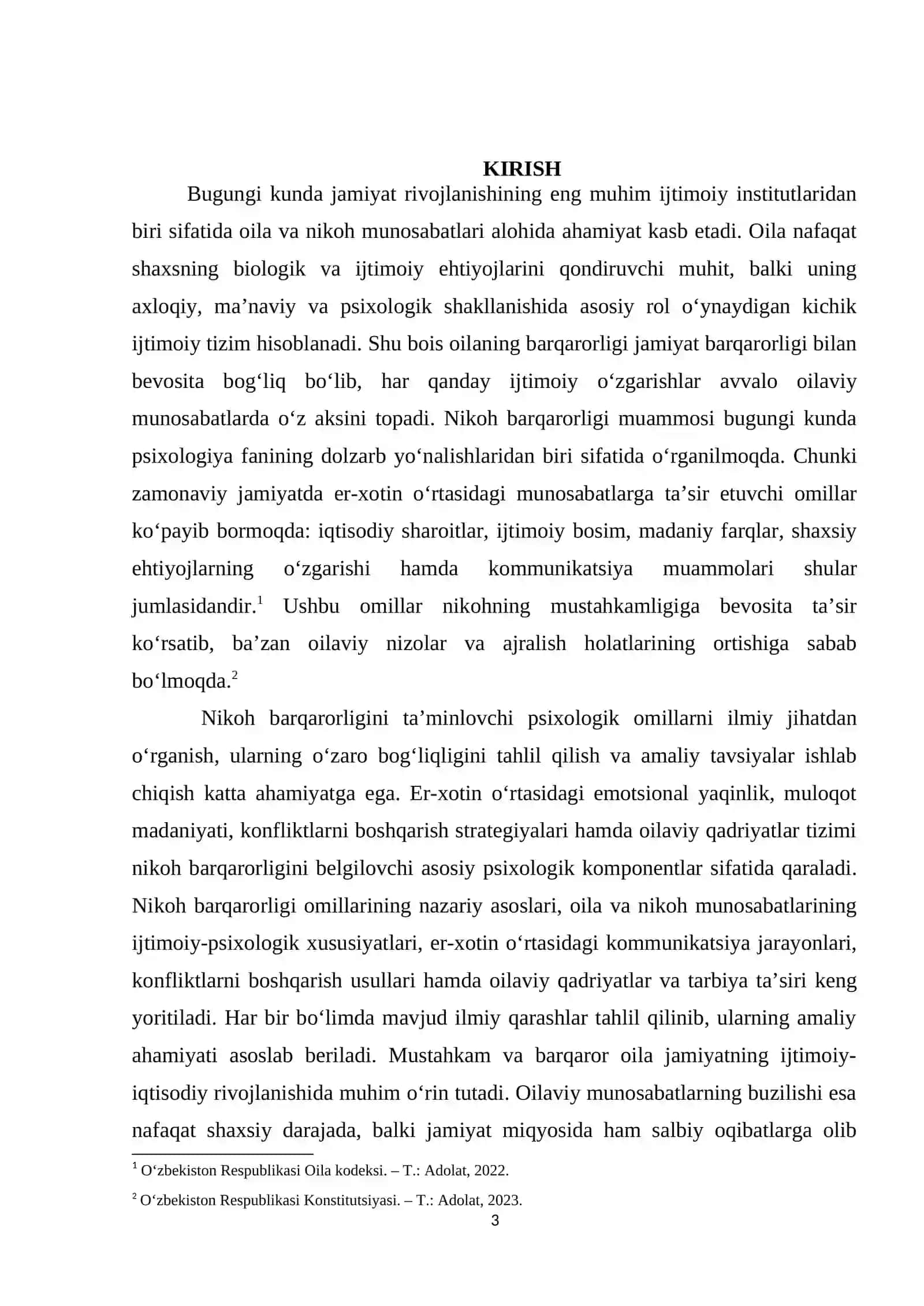 Nikoh barqarorligi omillari 3
