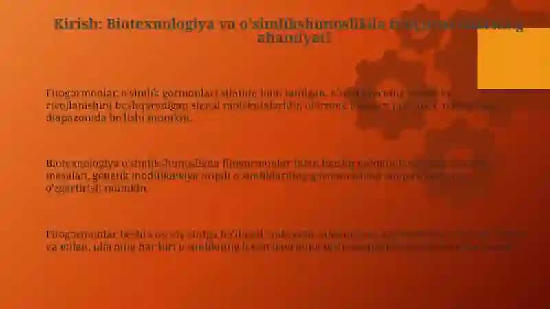 Fitogormonlar: Turlari, Funksiyalari va Biosintezi 3