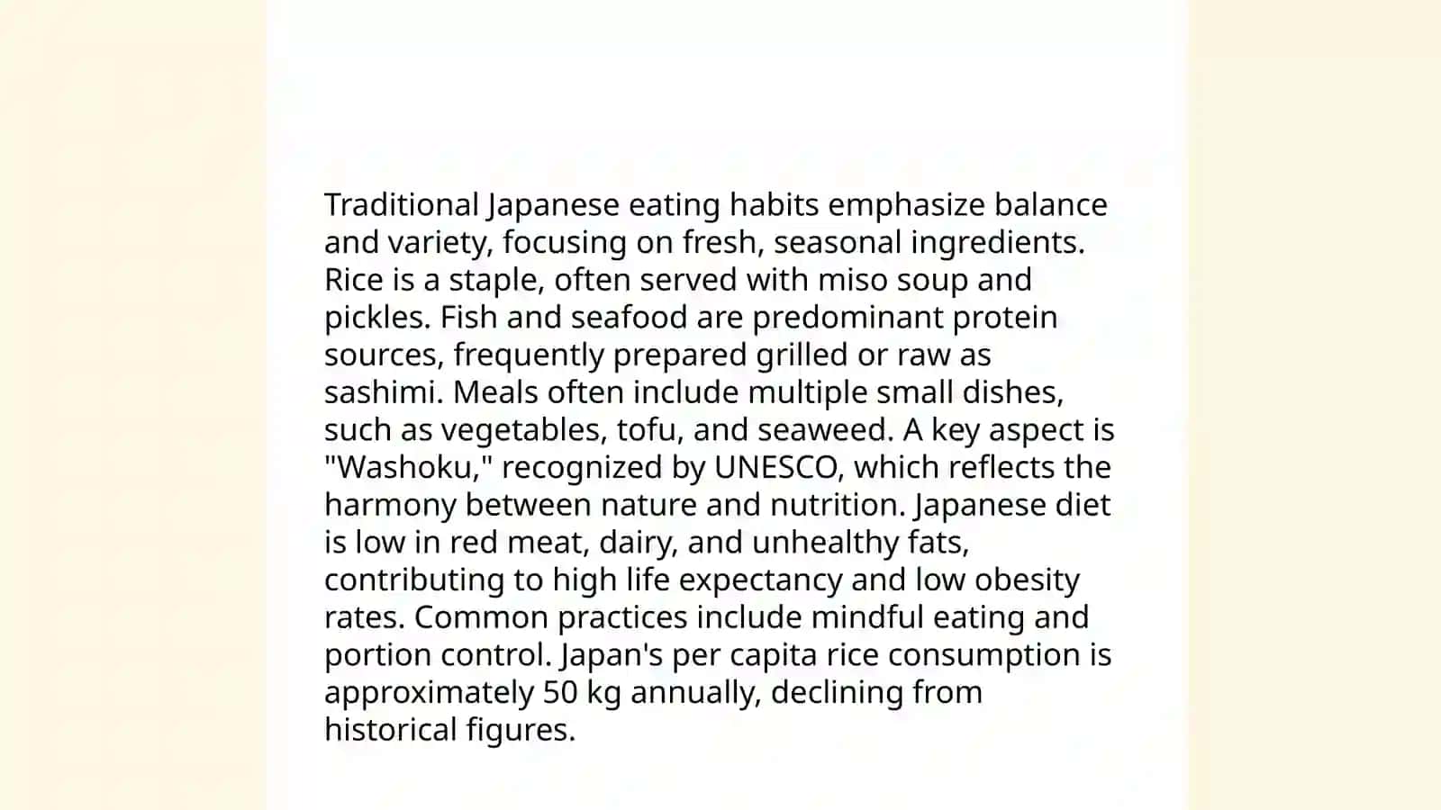 Traditional Japanese Eating Habits 3