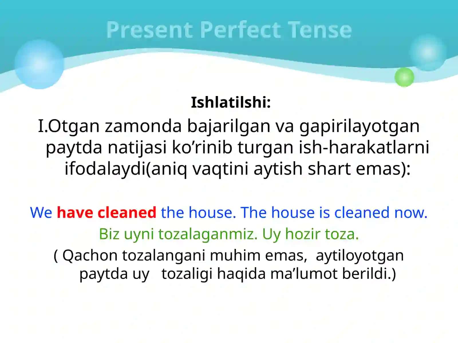 Present Perfect Tense 3