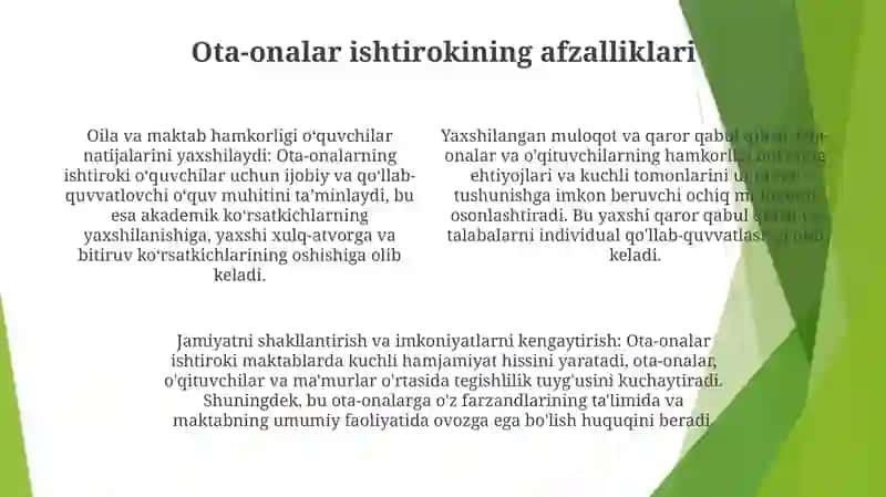 Maktab Boshqaruvida Ota Onalar Faol Ishtirokini Ta'Minlash 3