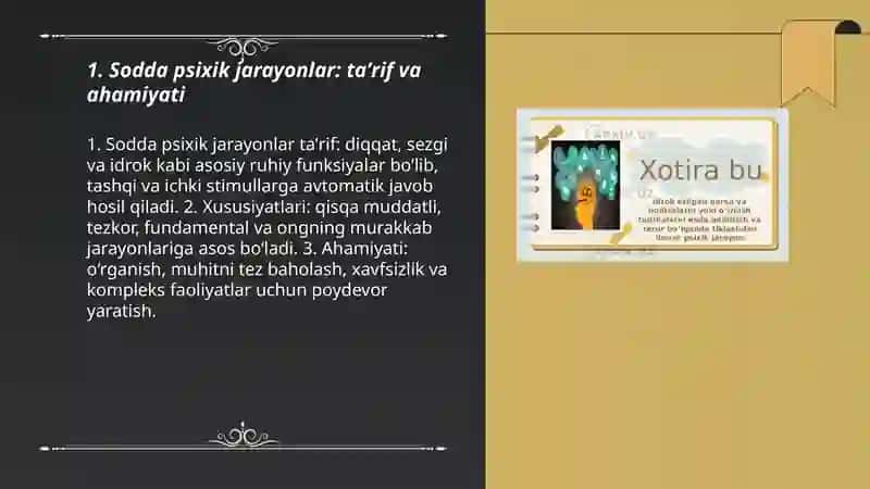 Sodda Psixik Jarayonlar 3