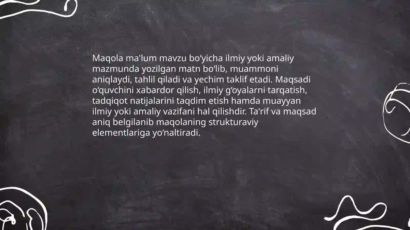 Maqolalarning strukturaviy elementlarini va ularni yozish xususiyatlarini o'rganish 3