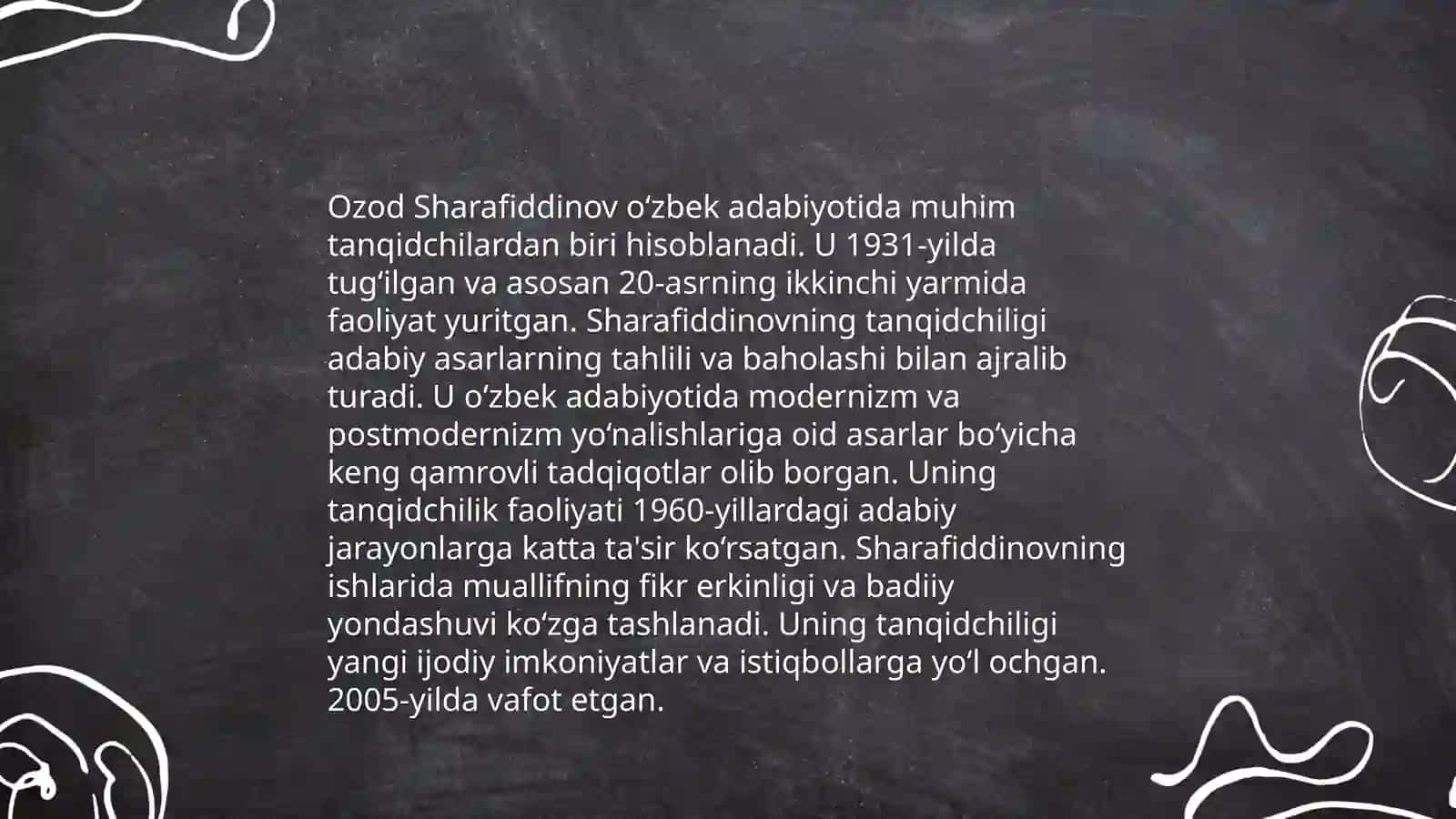 Ozod Sharafiddinovning asarlari 3