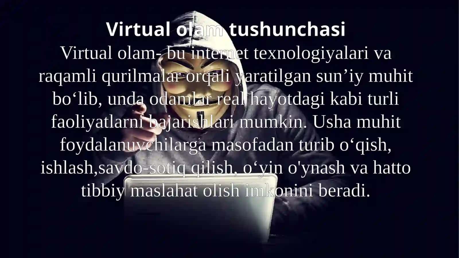 virtual olamdan foydalanish va himoyalanish 3