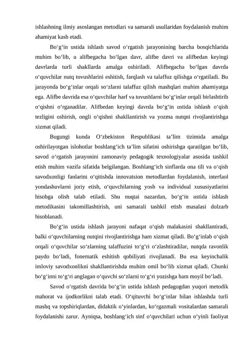 Bo‘g‘in ustida ishlash 3