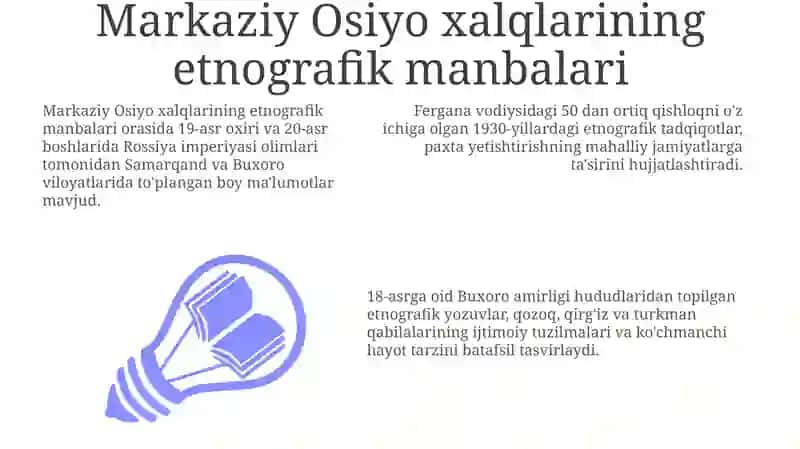 Markaziy Osiyo Xalqlarining Etnografik Manbalari 3