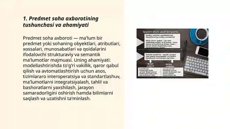 Predmet soha axborotini modellashtirish asoslari 3