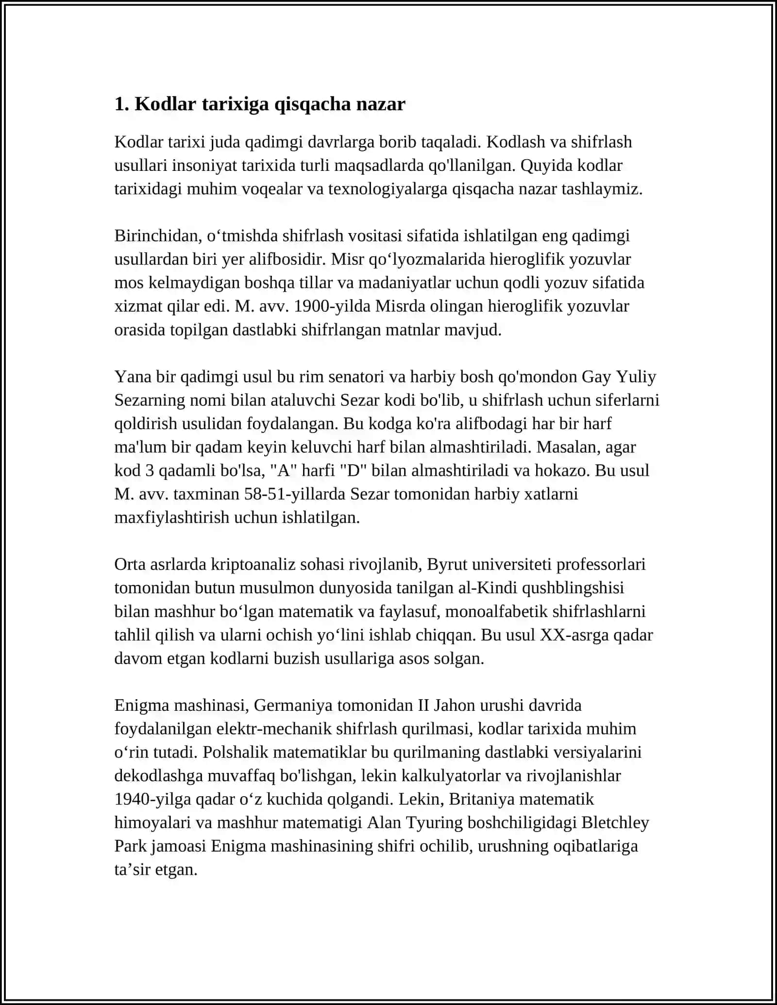 Kodlar tarixiga qisqacha nazar 3