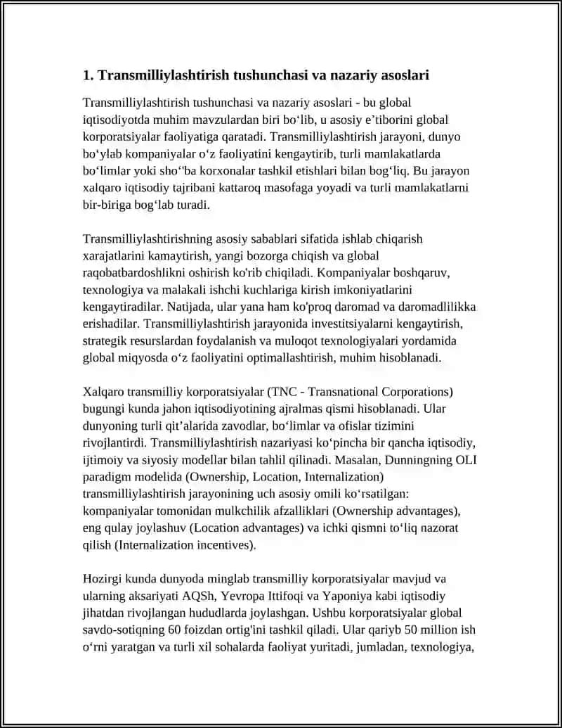 JAHON IQTISODIYOTIDA TRANSMILLIYLASHTIRISH 3