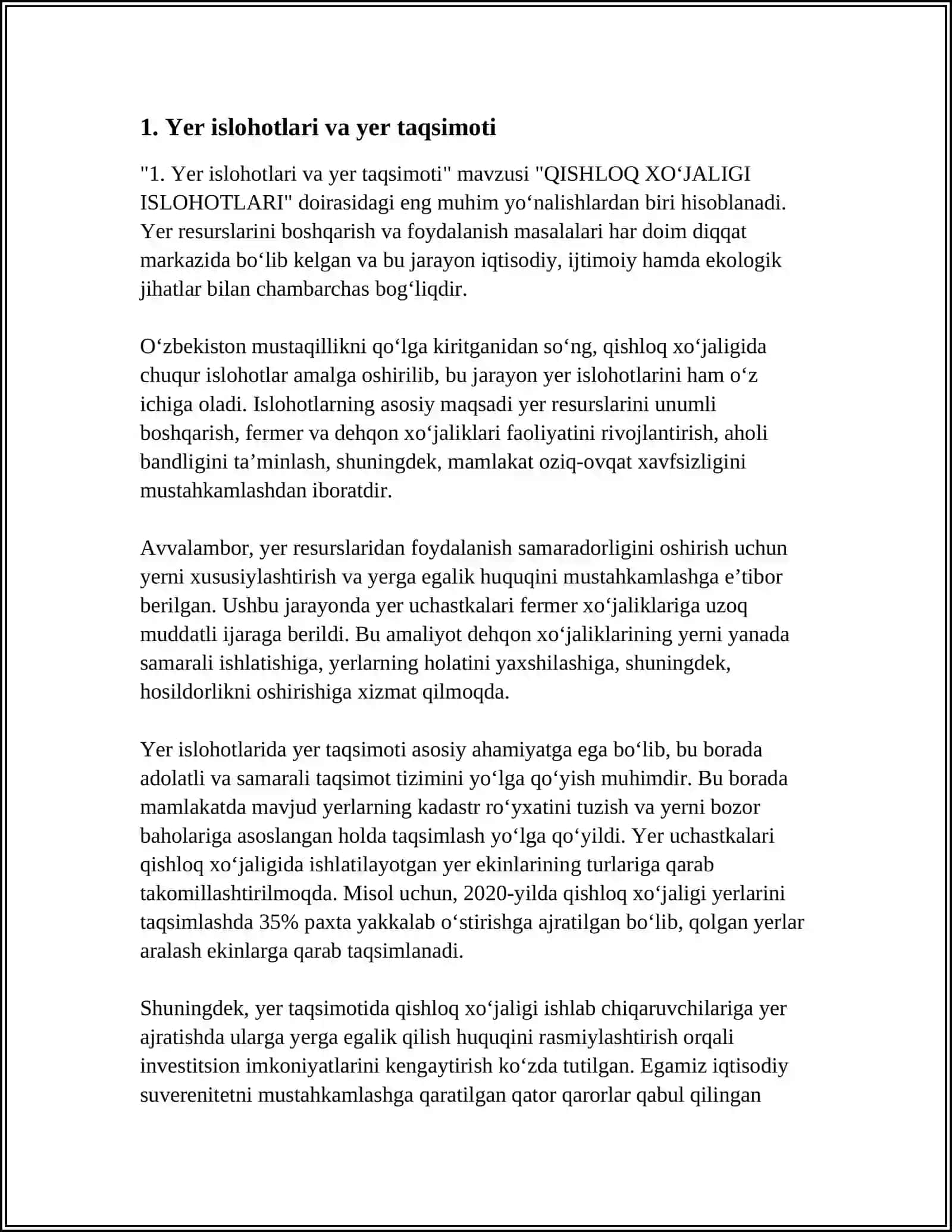 QISHLOQ XOʻJALIGI ISLOHOTLARI 3